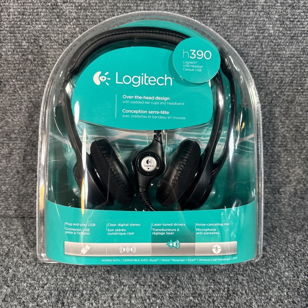 Logitech H390 Over-Head Comfort USB Headset w/ Noise-Canceling Microphone